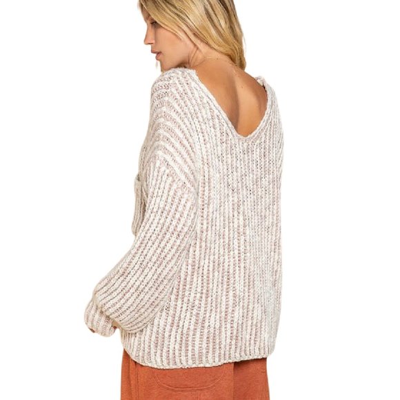 POL Clothing Mauve Cozy Slouchy and Comfy Oversize Sweater - Picture 3 of 3